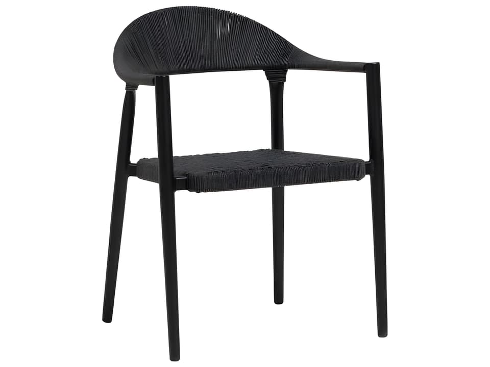 Ballina Dining Arm Chair with Charcoal Durarope in Diva Night