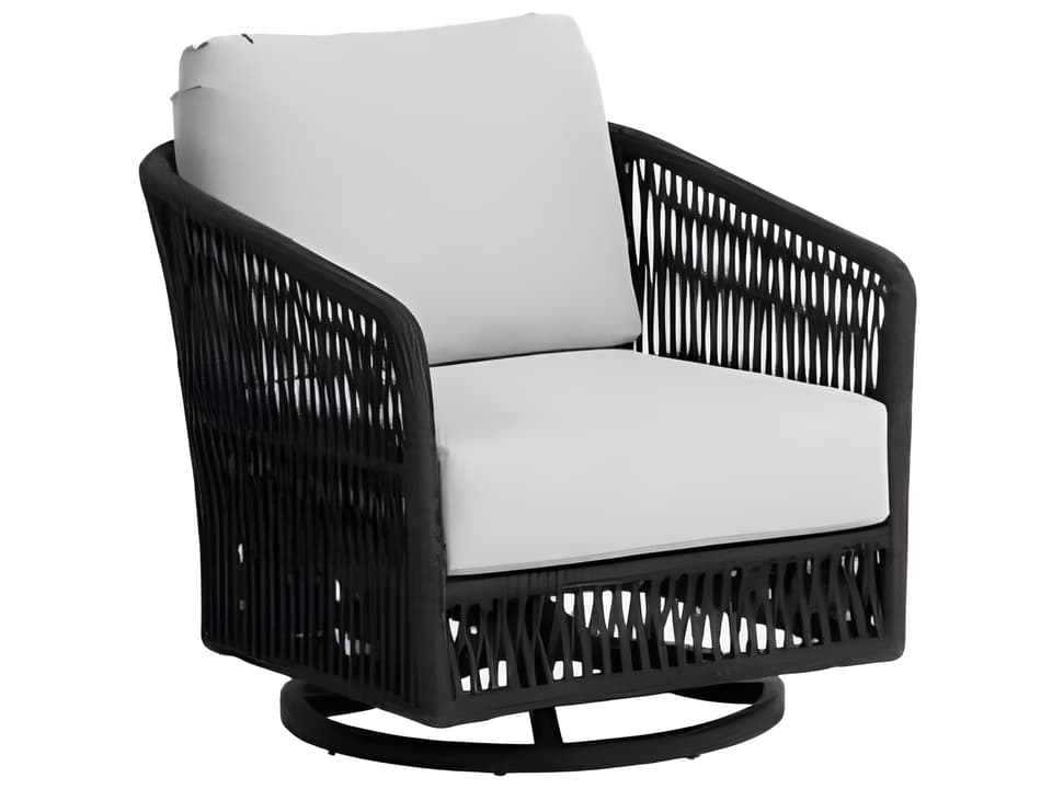 Gemelli Outdoor Lounge Swivel Rocker in Powder Coated Aluminum