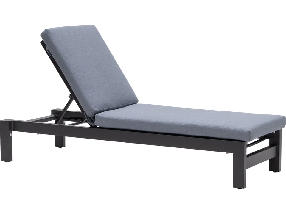 Vienna Outdoor Chaise Lounge in Diva Night Aluminum