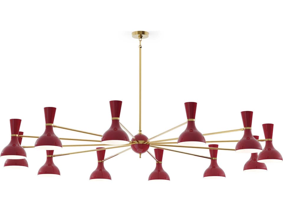 Clare 12-Light Chandelier with Metal Shades