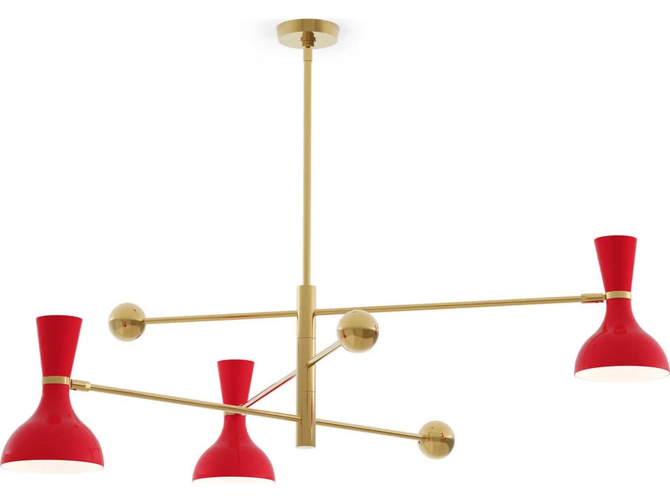 Clare 3-Light Chandelier with Mid-Century Modern Design