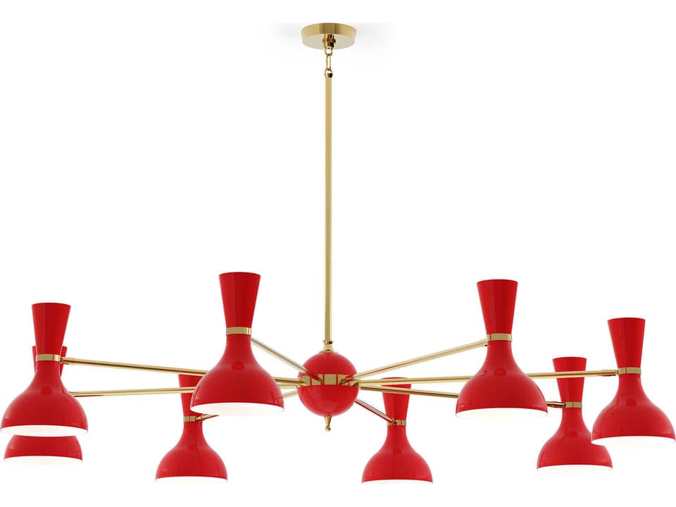 8-Light Clare Chandelier Mid-Century Modern Design