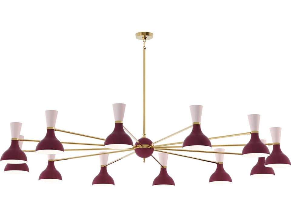 Clare 12-Light Chandelier with Metal Cone Shades