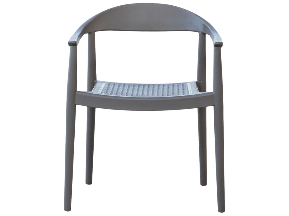 Kennedy Resin Cappuccino Stackable Dining Arm Chair Set of 2