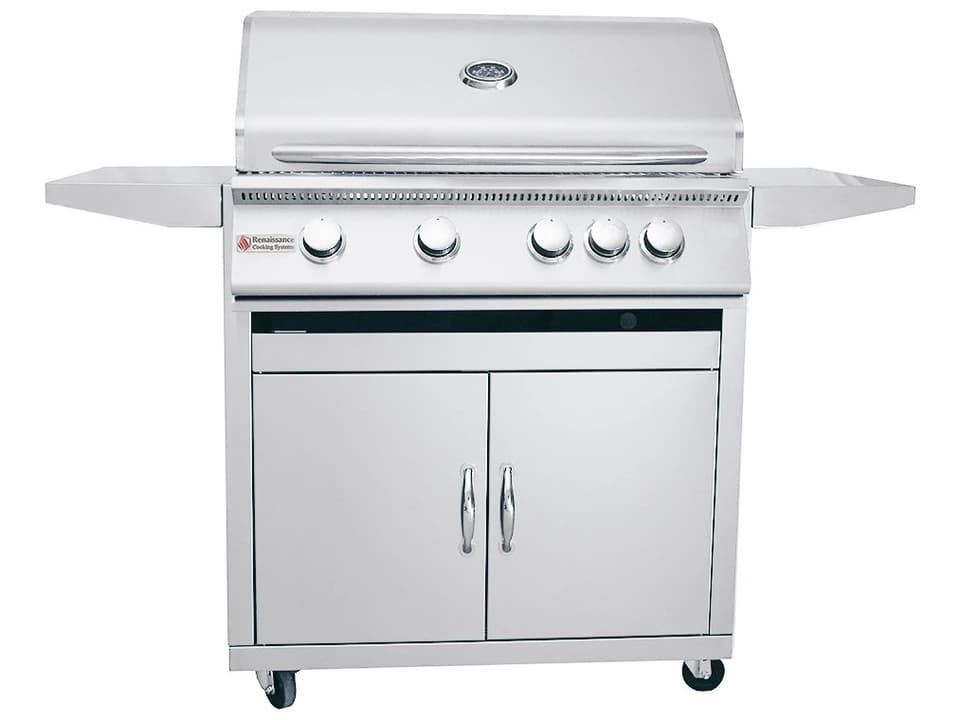 Premier Series 32-Inch 4-Burner Stainless Steel LP Freestanding Grill