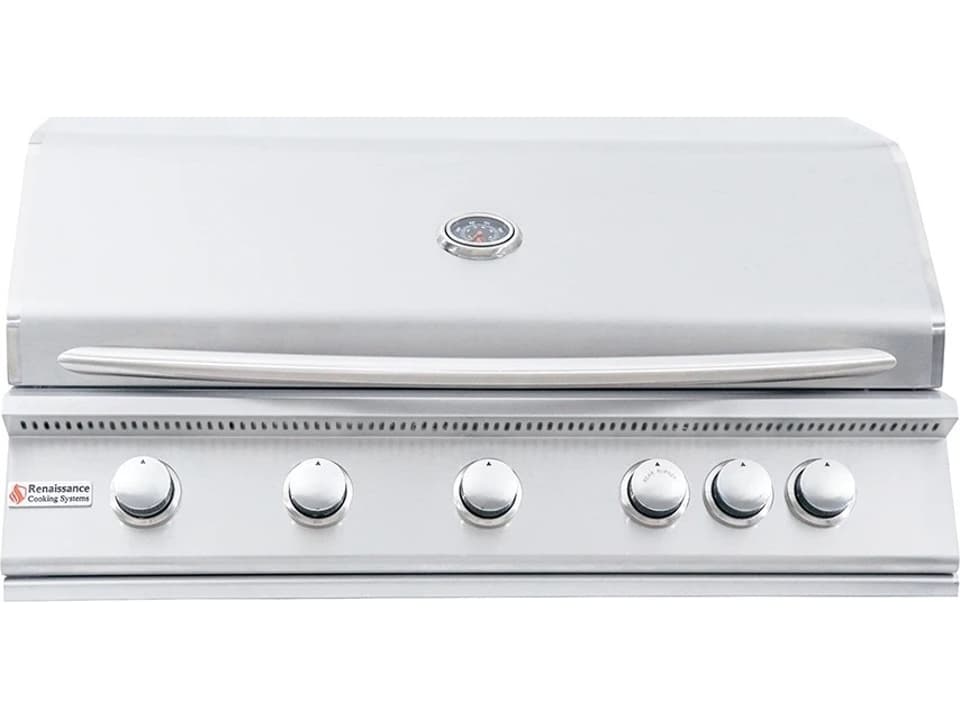 RCS Premier Series 40-Inch 5-Burner Built-in Natural Gas Grill with Rear Burner