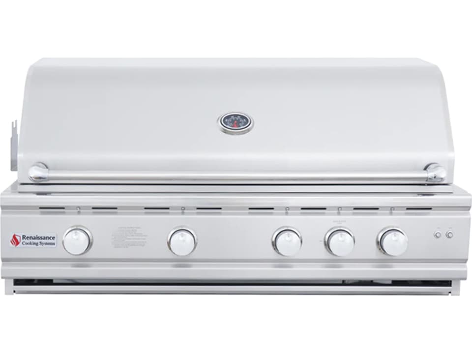 Stainless Steel 42" Cutlass Pro Grill with Rear Burner, Briquette Trays & Blue LEDs