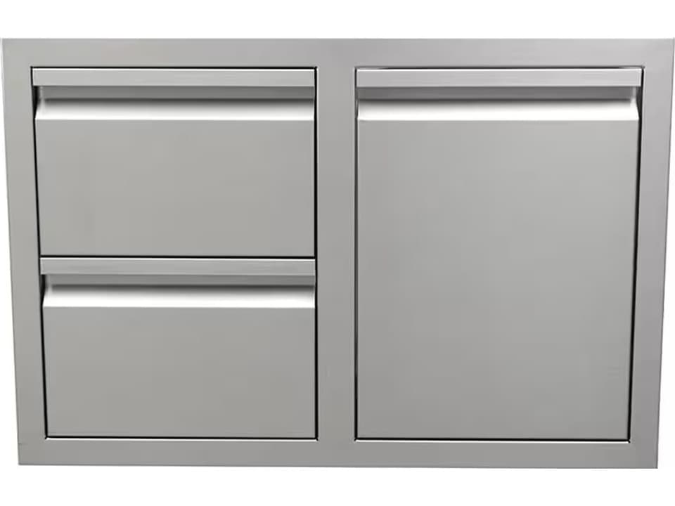 Stainless Steel Valiant Series Dual Drawer / Propane Drawer Combo