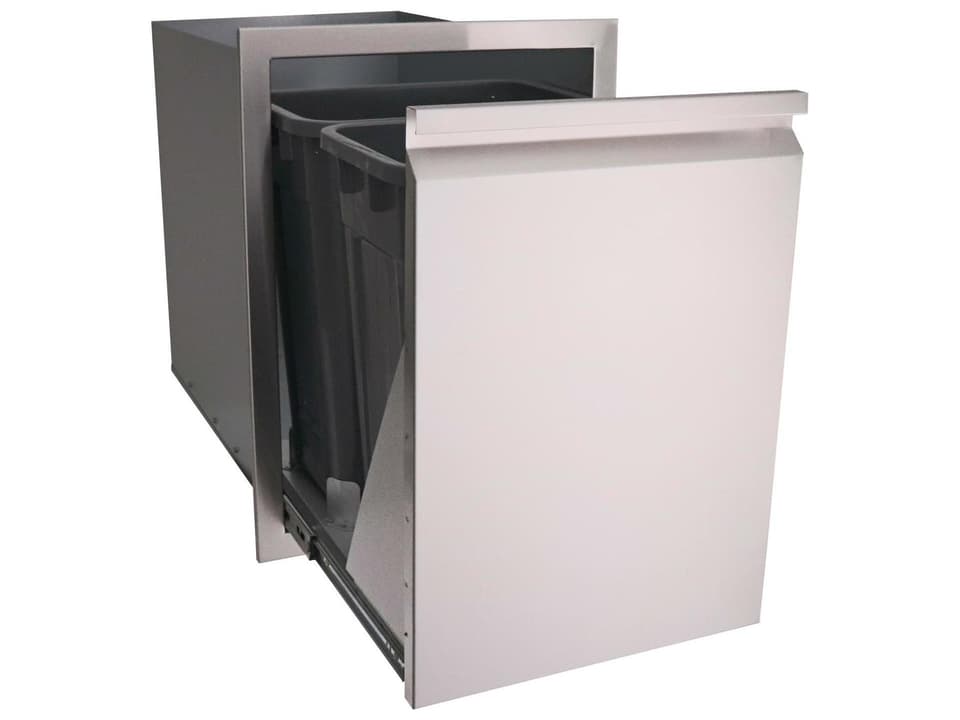 Valiant 20 Inch Stainless Steel Fully Enclosed Double Trash Drawer