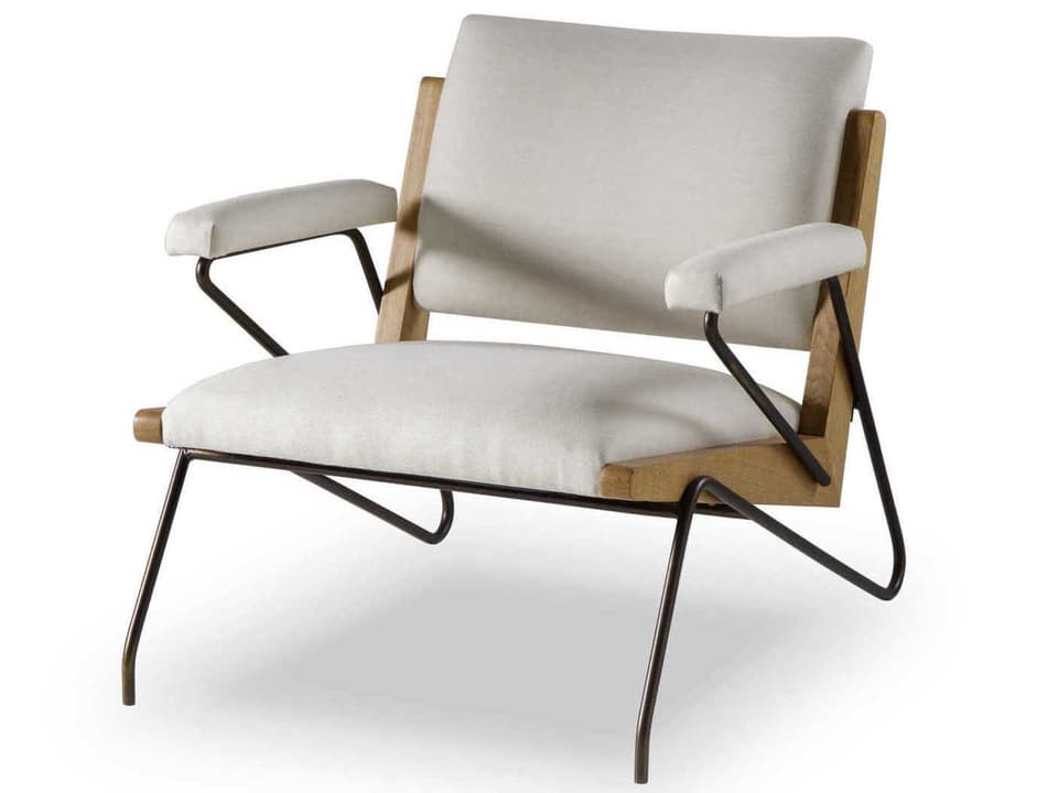 Marianne Brown Fabric Accent Chair by Thomas Bina