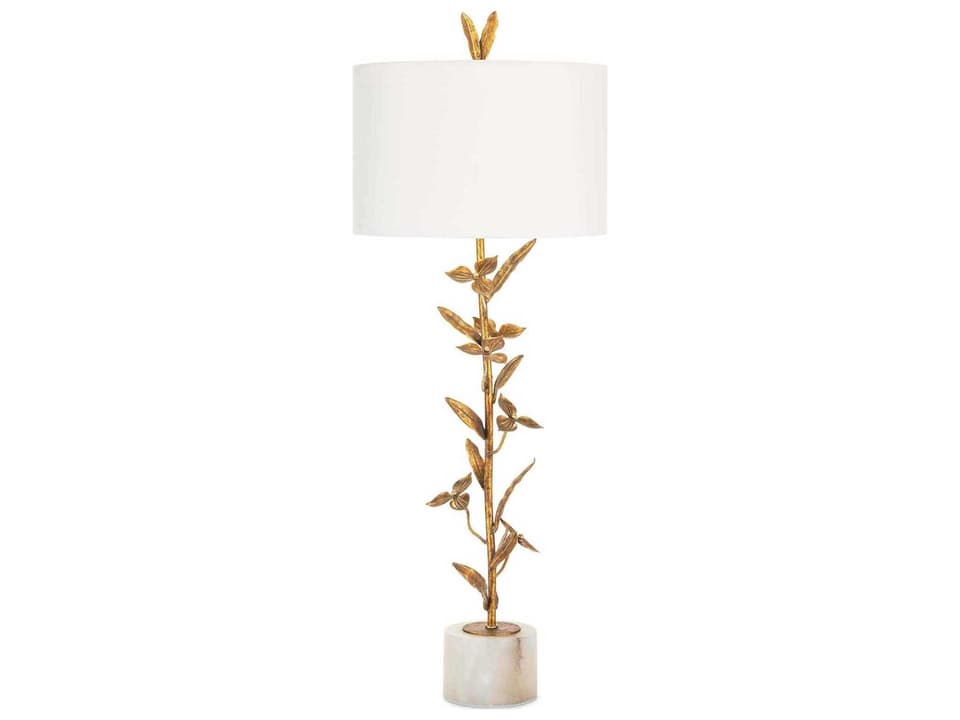 Trillium 1-Light Buffet Table Lamp in Antique Gold Leaf