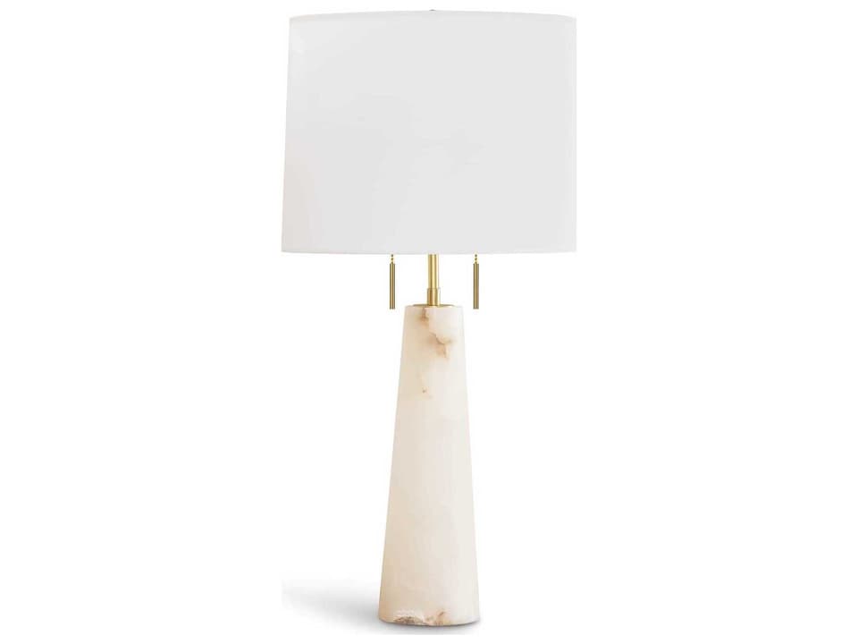 Austen 2-Light Alabaster Table Lamp in Natural Stone