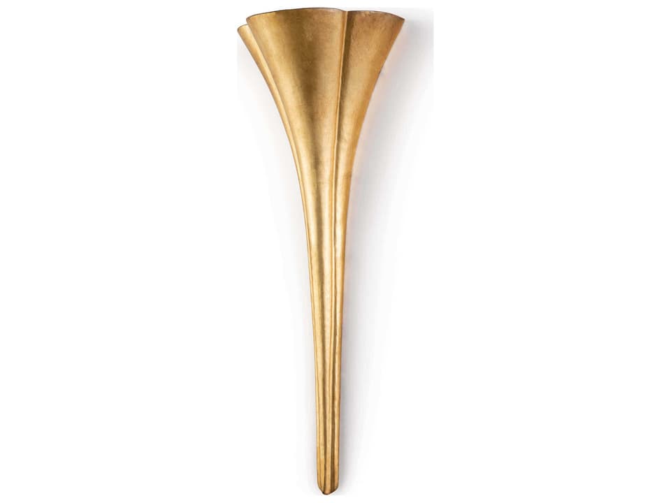 Lillian 1-Light Art Deco Wall Sconce in Gold Leaf Finish