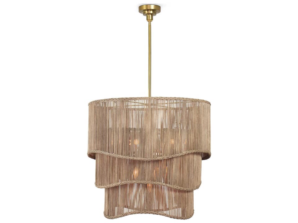Nimes 11-Light Tiered Chandelier in Natural Finish