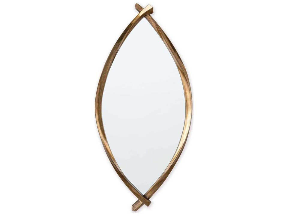 Arbre Custom Shape Mirror in Antique Gold Leaf