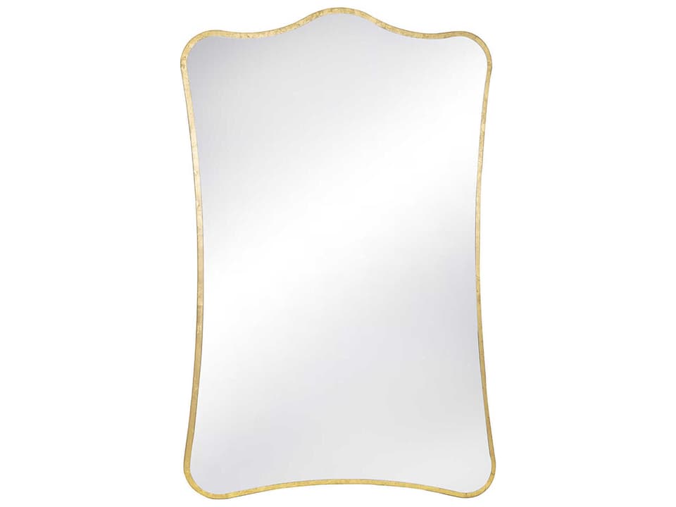 Lyrical Mirror with Gold Leaf Finish and Beveled Edge