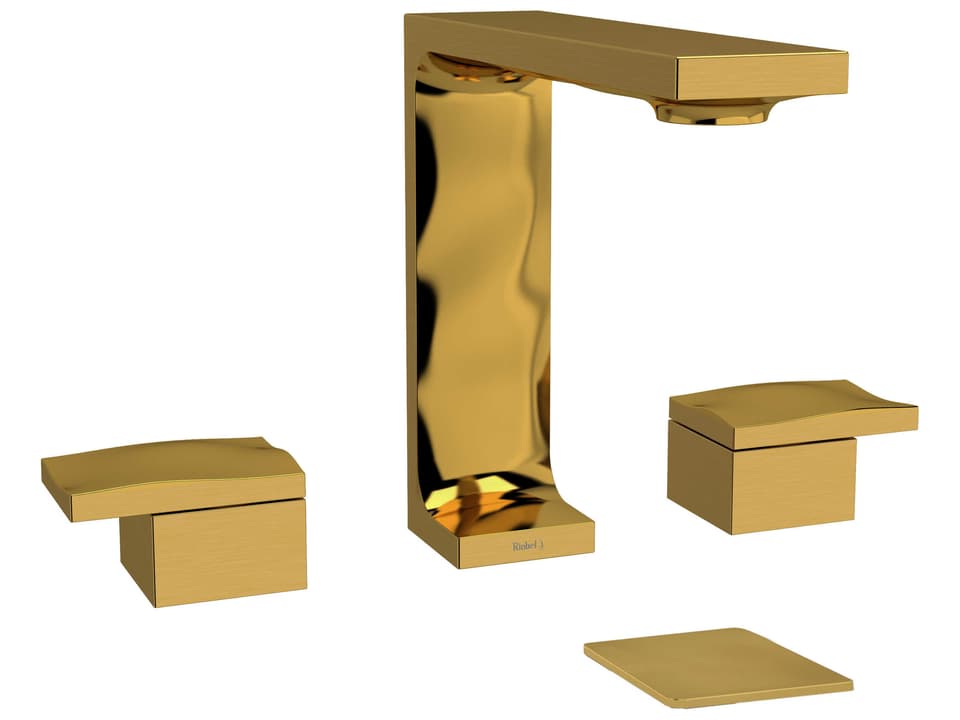 Reflet Widespread Lavatory Faucet in Brushed Gold