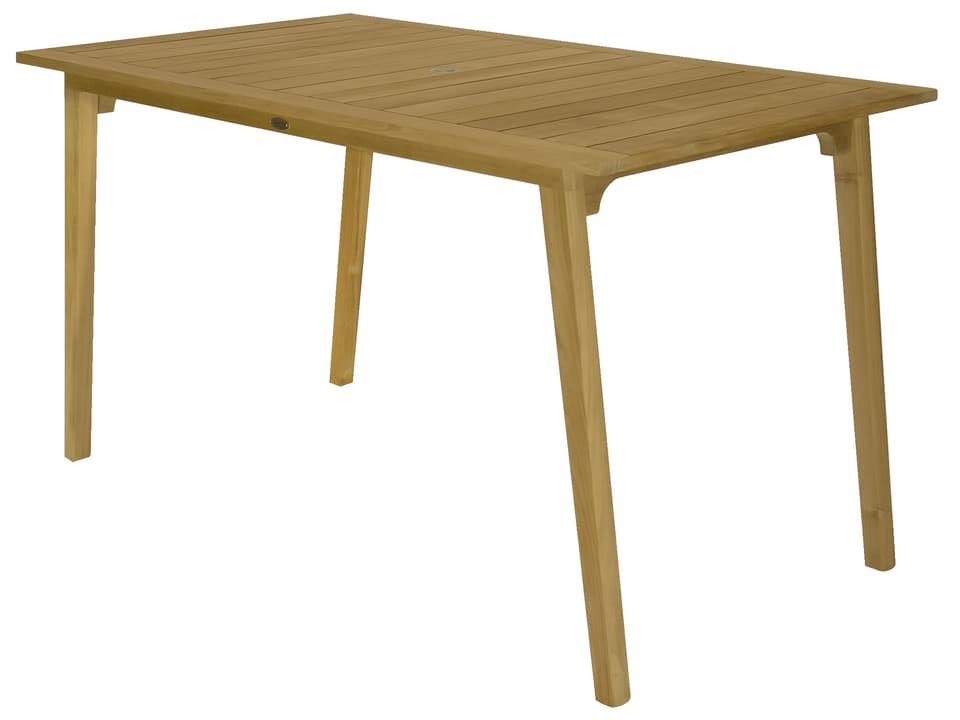 Admiral 70-Inch Rectangular Teak Bar Table with Umbrella Hole