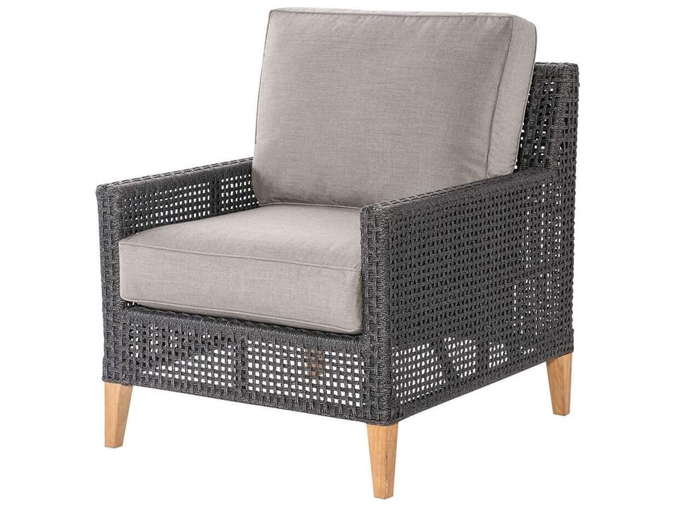 Cannes Teak and Rope Arm Lounge Chair