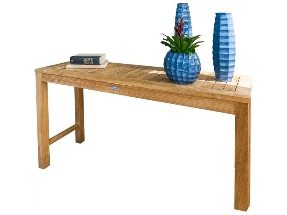 60-Inch Rectangle Teak Outdoor Console Table