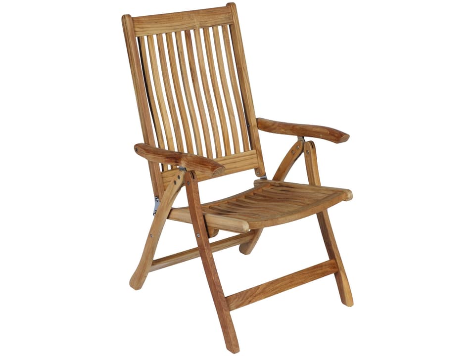 Estate 5-Position Reclining Teak Lounge Chair