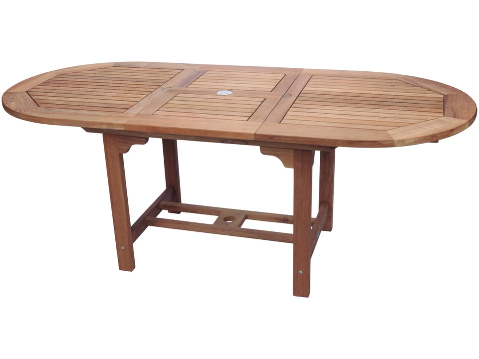 Family Expansion 60-78 Inch Oval Teak Dining Table