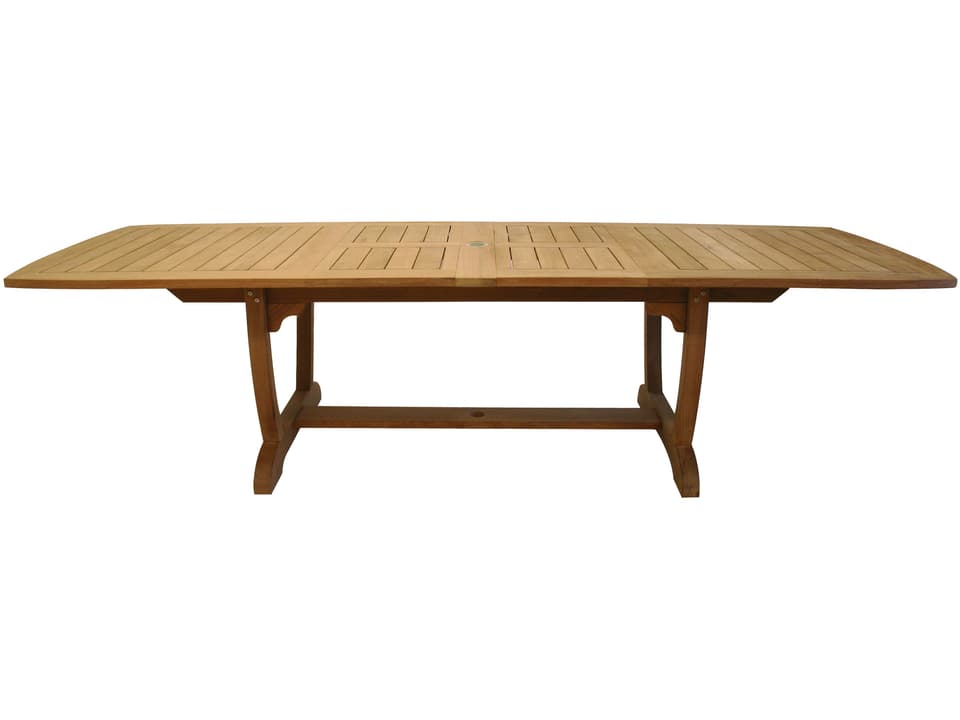 Gala 64-96 Inch Rectangle Teak Extension Dining Table