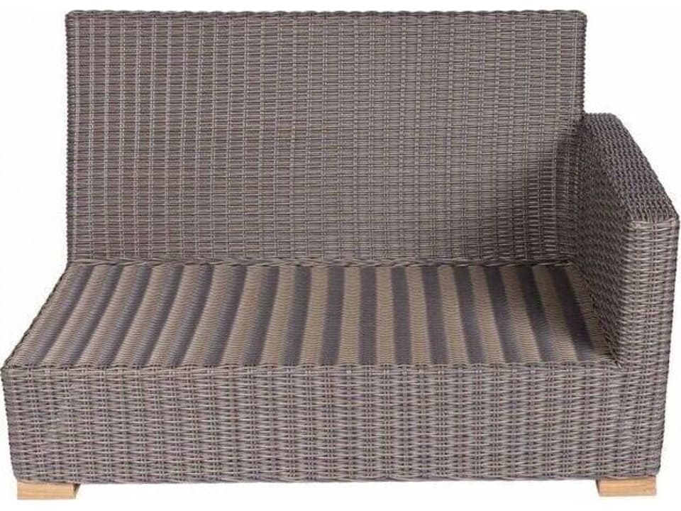 Sanibel 2 Seater Right Arm Sectional Wicker Frame