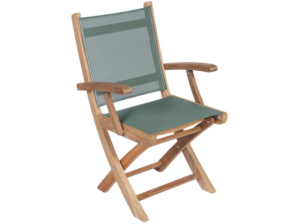 Sailmate Black Sling Folding Outdoor Dining Side Chair