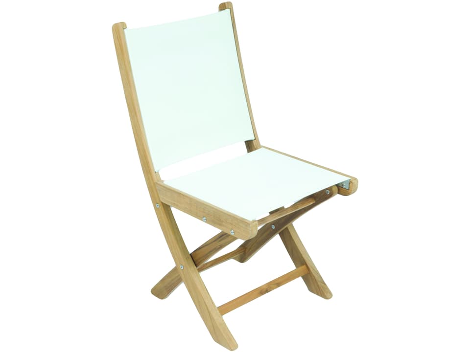 SailMate Folding Outdoor Dining Side Chair Navy Sling
