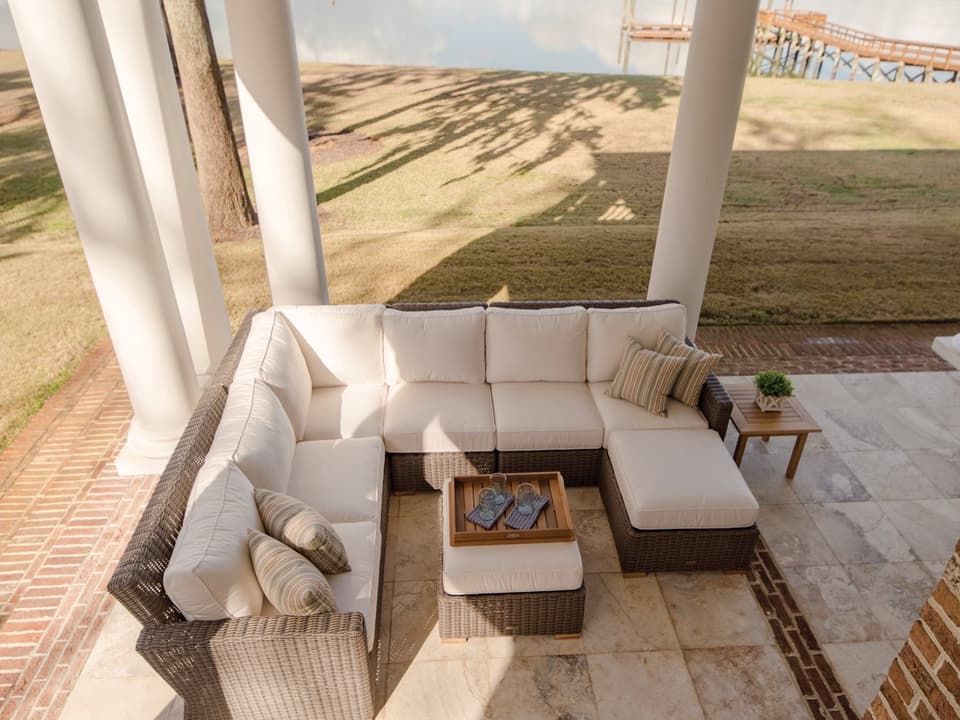 Sanibel Wicker Sectional Patio Lounge Set