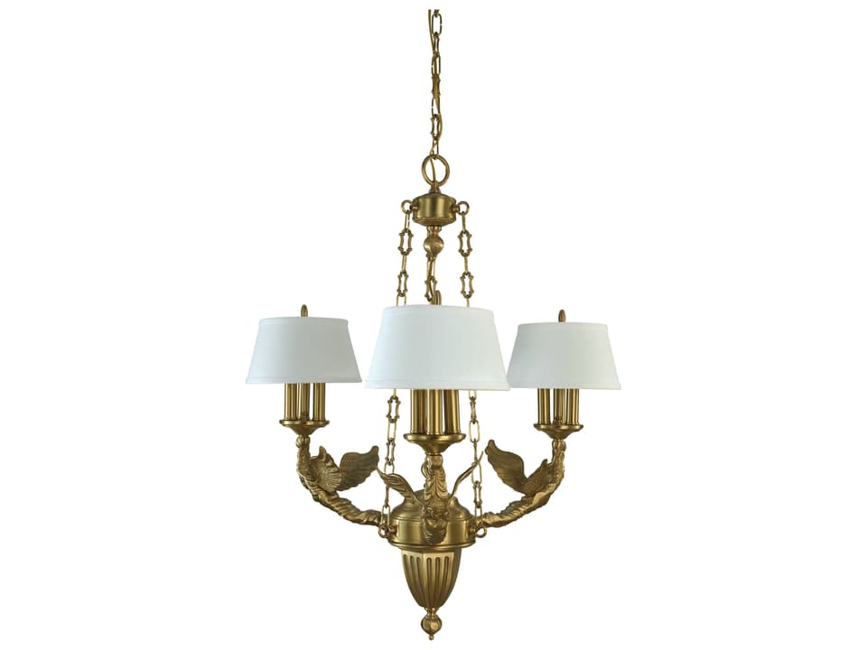 9-Light Ascension Chandelier in Brushed Brass