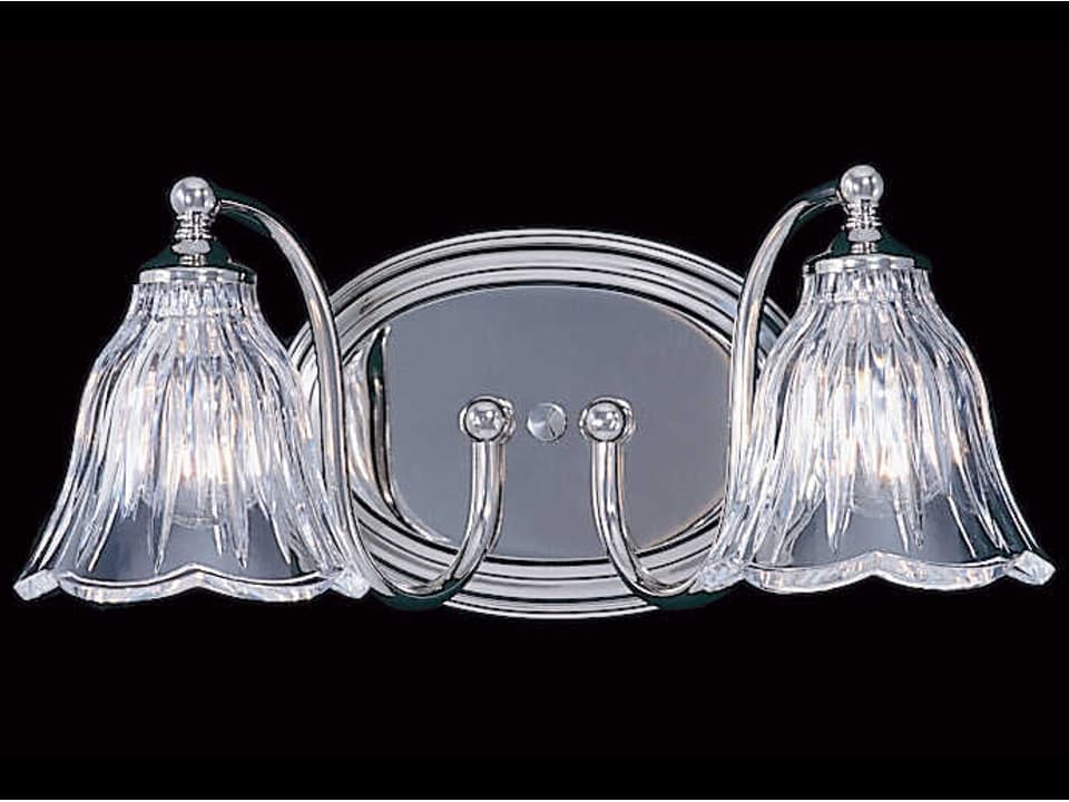 Geneva 2-Light Clear Crystal Vanity Light