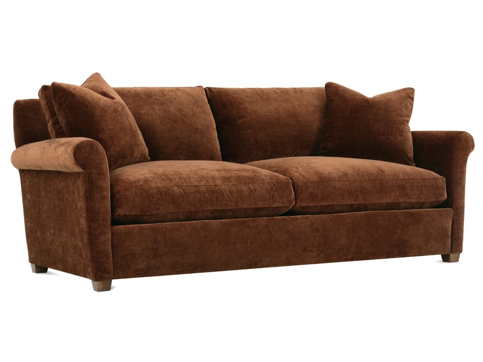 Freya 3-Seat Upholstered Sofa in Latte Brown
