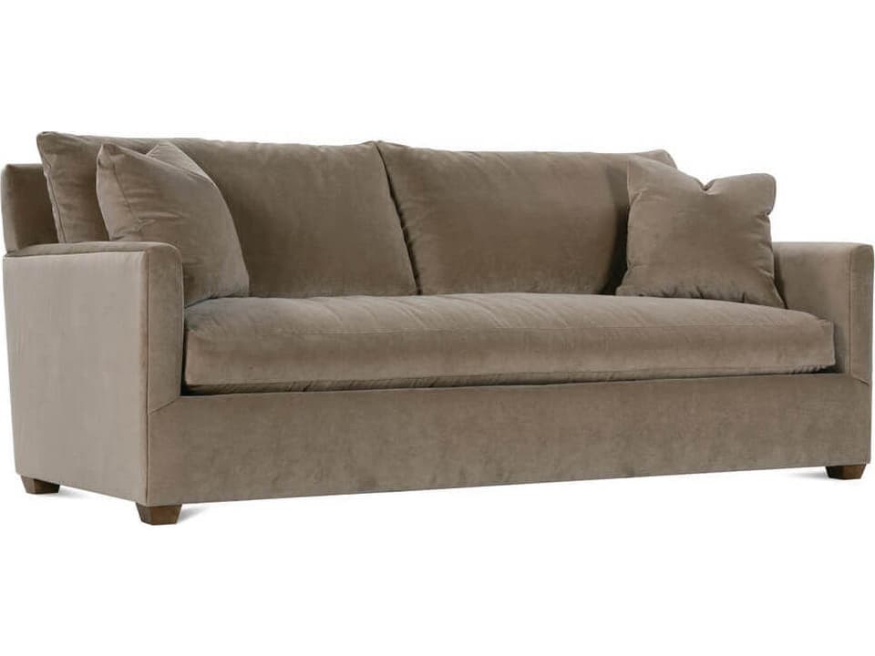 Lilah 3-Seat Upholstered Sofa in Fawn Brushed Velvet