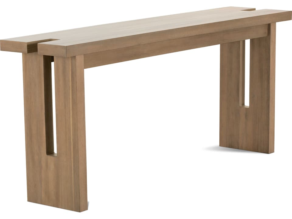 Theory Fawn Acacia Veneer Console Table with Adjustable Glides