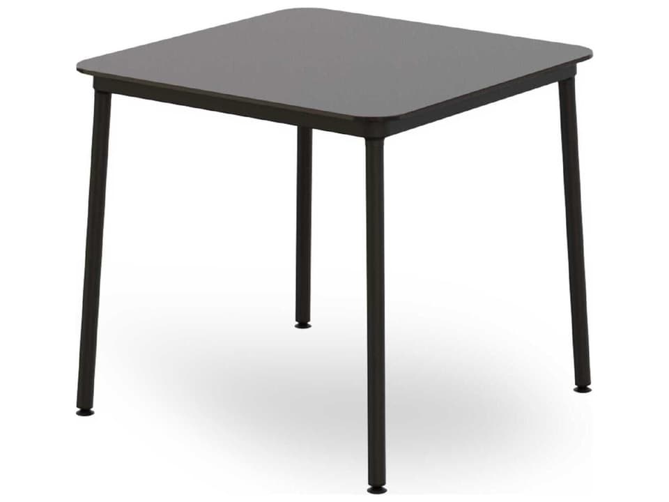 Hub 31 Inch Square Dining Table with HPL Compact Top in Black