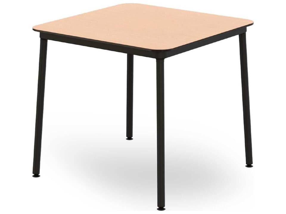 Hub 31 Inch Square Dining Table with HPL Top in Natural Oak