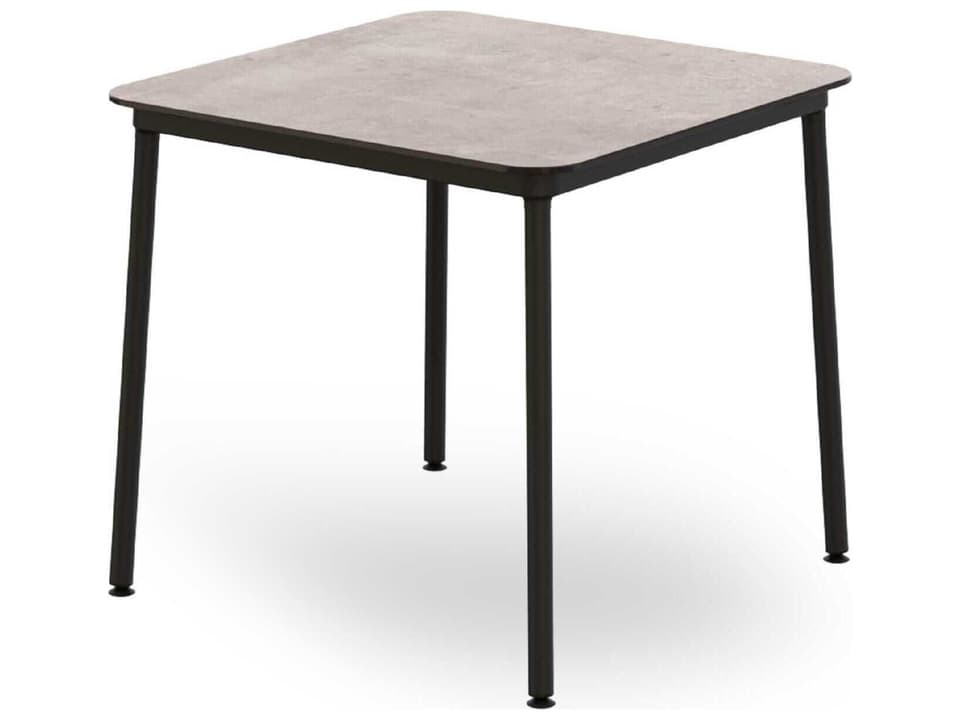Hub 32 Inch Square Dining Table with Cement HPL Top