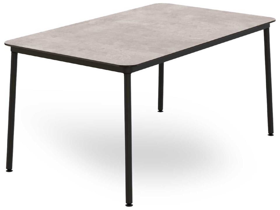 Hub Rectangular Dining Table 59x35 with HPL Top in Cement