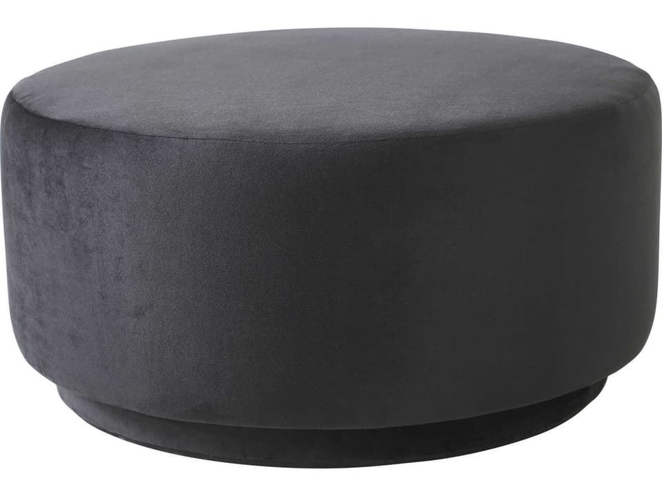 Colum Black Upholstered Ottoman