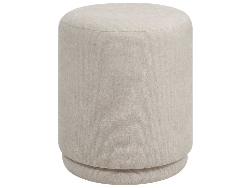 Persea Cool Grey Poly-Chenille Accent Stool