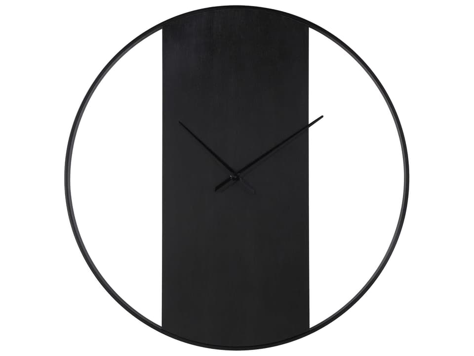 Romy Wall Clock Matte Black Iron Decorative Timepiece