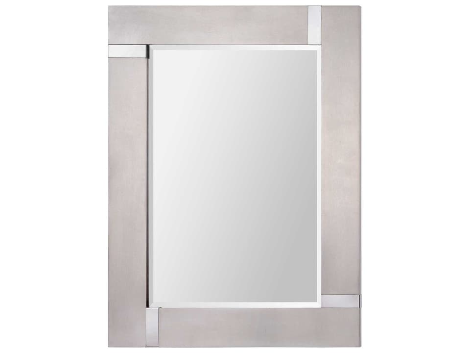 Capiz Silver Leaf Rectangular Wall Mirror