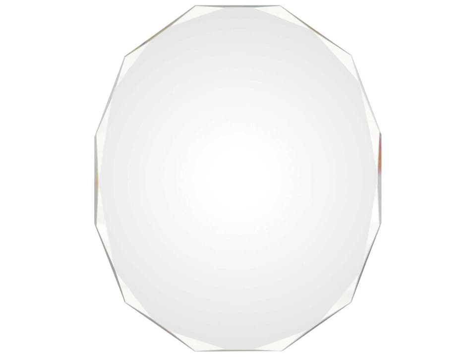 Astor Oval Wall Mirror with Polished Cut Edges