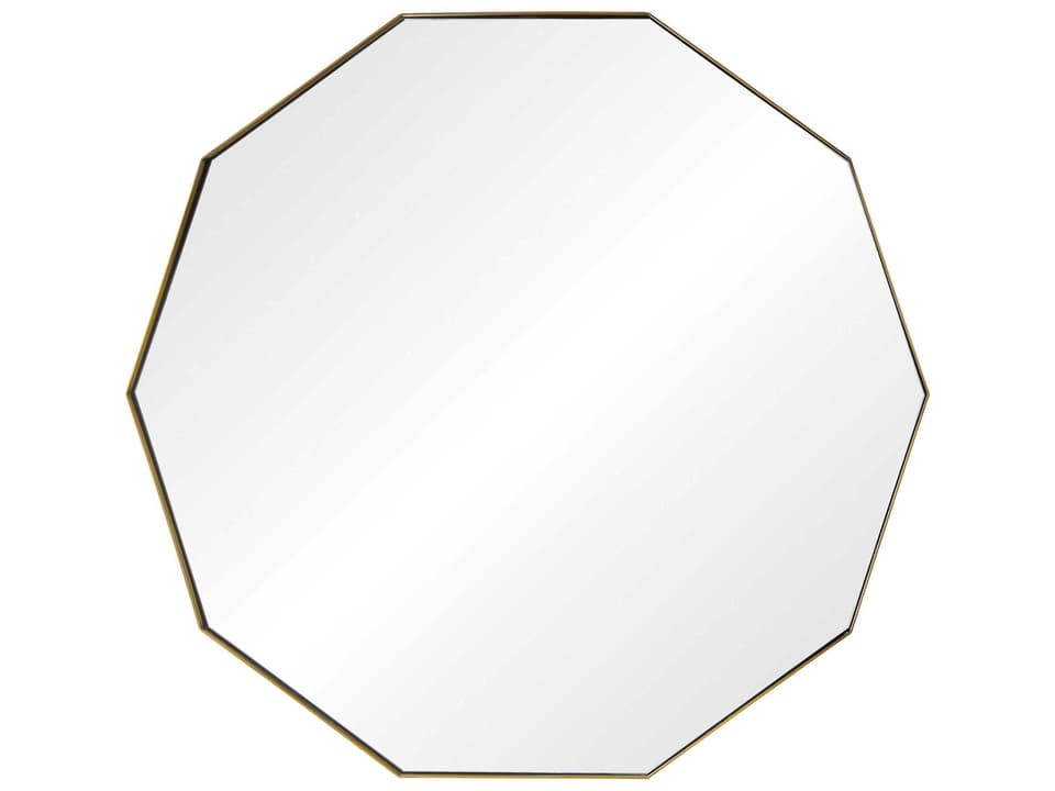 Cruz Antique Brass Irregular Wall Mirror