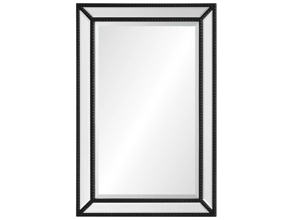 Waterloo Matte Black Rectangular Wall Mirror