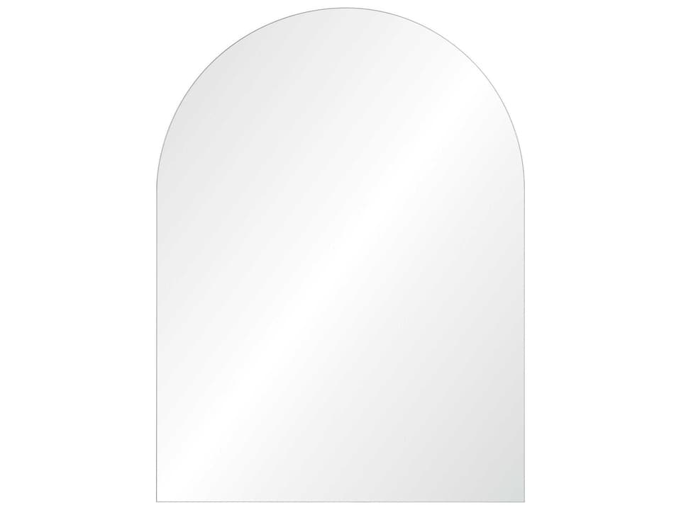Aldrin Unframed Arch Wall Mirror in Clear Glass with Polished Edges
