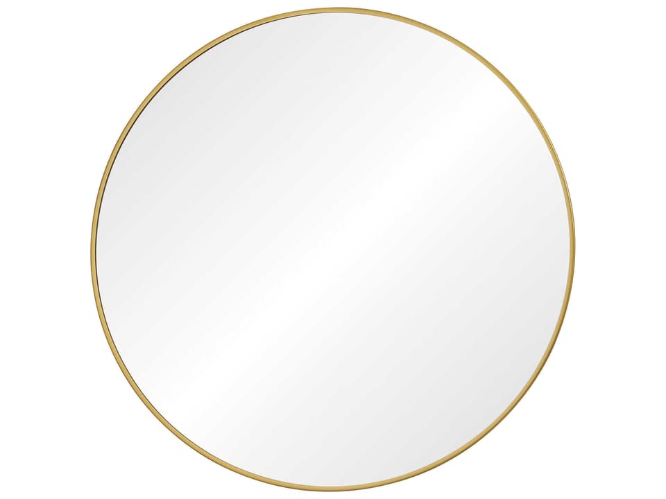 Alegre Round Wall Mirror in Powder Coated Gold