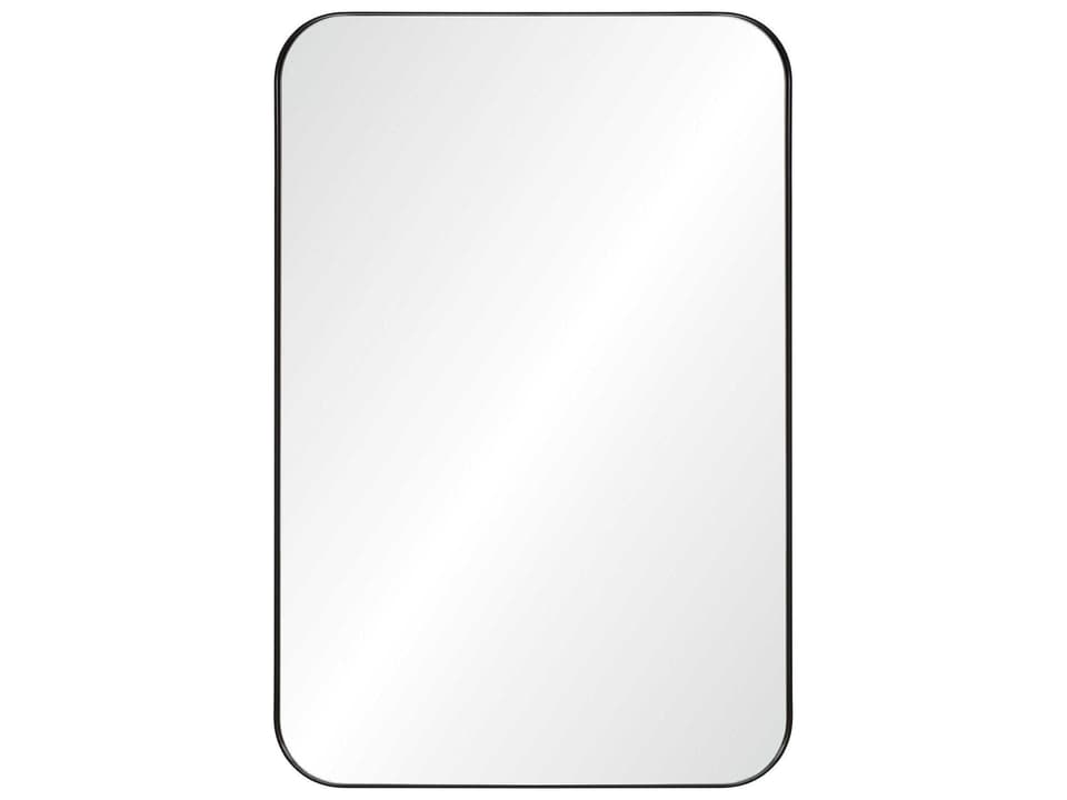 Glencoe Wall Mirror Rectangular Matte Black